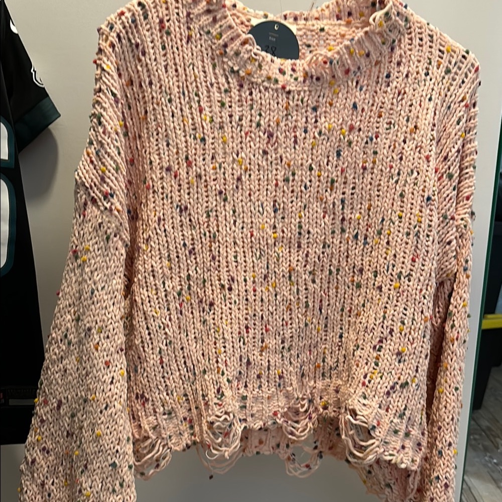 ADORA Multicolor Speckled Crew Neck Sweater
